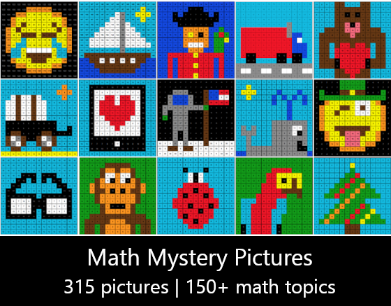 division 3 digit by 1 digit color by number math mystery pictures