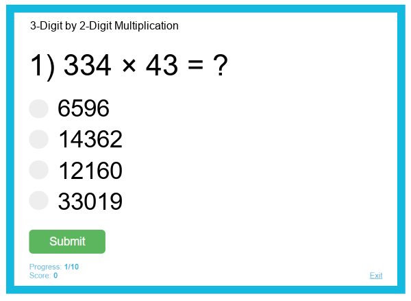 3-Digit by 2-Digit Multiplication