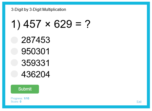 3-Digit by 3-Digit Multiplication