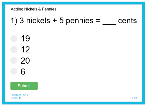 Adding Nickels & Pennies