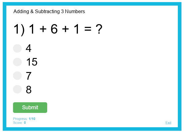 Adding & Subtracting Three Numbers