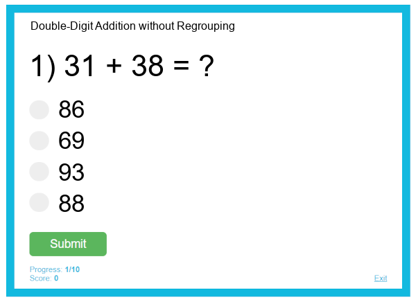 Double-Digit Addition without Regrouping