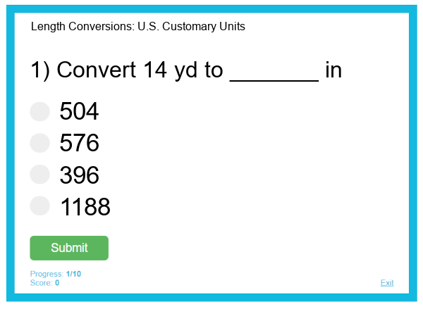Length Conversions (U.S. Customary Units)