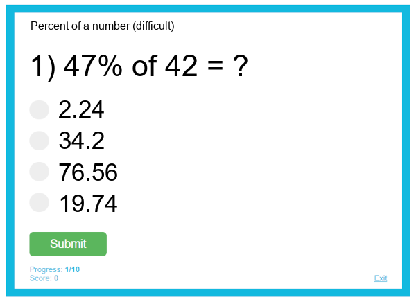 Percent of a number (difficult)