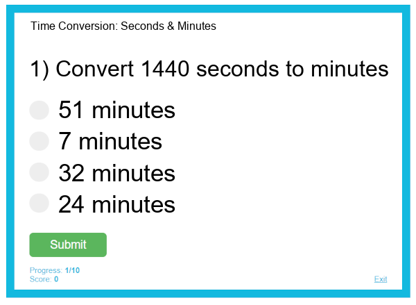 Time Conversion: Seconds & Minutes